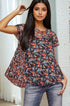 Pleated Top in Multi Floral